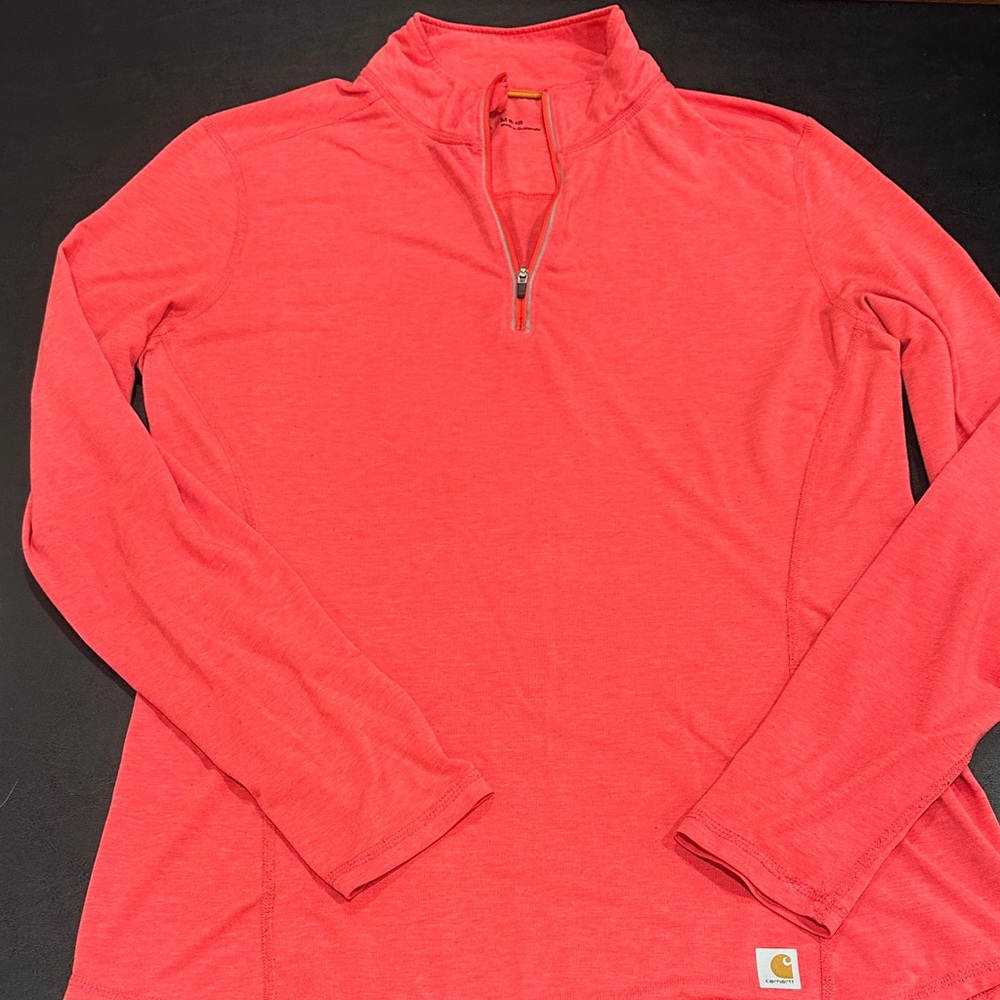 Carhartt Women's Pink Quarter-Zip Hoodie